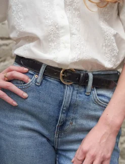 Ceinture Bi-Matiere - Noir & Croco>Pied de Biche Hot